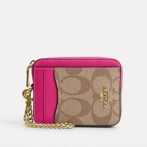 Coach zip card case